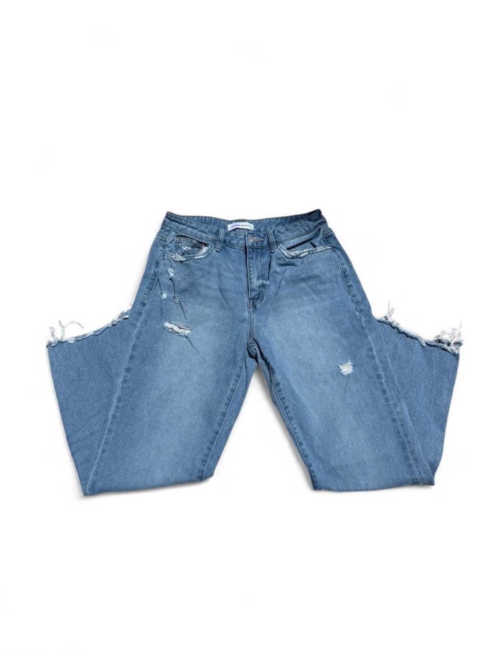 Flying Monkey Distressed High Rise Mom Jeans
